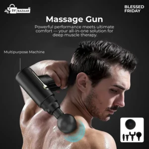 Percussion Massage Gun with 4 Attachments - Image 6