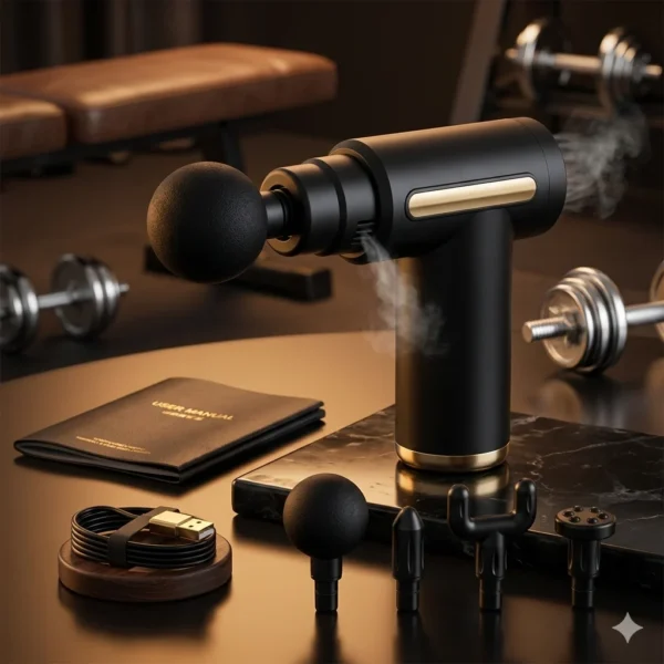 Percussion massage gun, 4 attachments
