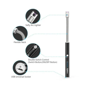 Rechargeable Electric Plasma Lighter — Windproof & USB