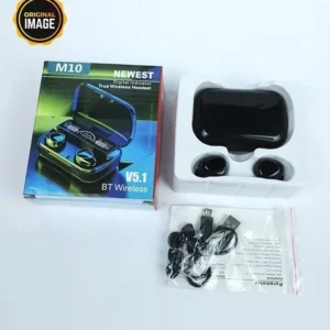 M10 True Wireless Earbuds — Bluetooth 5.1, IPX6 Waterproof, Wireless Charging Case & Touch Controls - Image 3