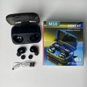 Alternative view of M10 True Wireless Earbuds — Bluetooth 5.1, IPX6 Waterproof, Wireless Charging Case & Touch Controls